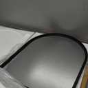 Black Arched Wall Mirror Aluminum Alloy Frame Bathroom Mirror Brushed Metal Vanity Wall Mounted Mirror for LivingRoom Bedroom Entryway Room Home Decor 16"x12"