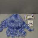 Beautifa Hair Extensions 14 Inches Woman Short Silver White Synthetic Wigs for Women Heat Resistant Cosplay Hair Hair Pieces, Blue