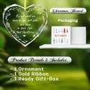 FLYAB Friends Christmas Ornaments Friend Gifts for Women - Heart Glass Friendship Ornament with Ready Gift-Box for Christmas Tree Decorations Keepsake Gifts for Best Friend Besties Family (A01)