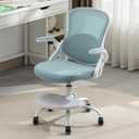 Kids Desk Chair,Ergonomic Study Chair with Adjustable Height,Swivel Mesh Desk Chair with Wheels,Home Office Chair for Children in Home Bedroom Blue