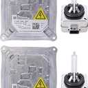 Eforcase 2PCS Xenon Headlight Ballast Control Unit W/Bulb Fit for Cherokee KL 2014-2016 25806714 1307329153 for Cadi-llac DTS 2006-2010 328i, 328xi 335i, 335xi, For B*M*W 645i 2008-2009,650i,3 Series