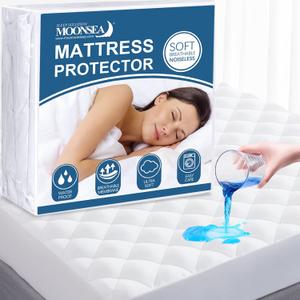 Twin XL Mattress Topper Pad Protector Quilted Waterproof, Absorbent Twin Extra Long Mattress Topper Cover for College Dorm Room Essentials for Girls,Deep Pocket Stretches up to 16 Inch