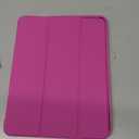 iMieet iPad (A16) Case 11th Gen/iPad 10th Generation Case [11-Inch 2025/10.9 Inch 2022] with Pencil Holder, Trifold Stand Smart Cover with Soft TPU Back,Auto Wake/Sleep(Deep Pink)