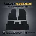 FZJDSD Black 3Pcs Front & Rear Floor Mats Carpet Velour Replacement Compatible with Tesla Model 3 2017 2018 2019 2020 2021 2022 2023