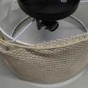 JIWUZHI Boho Light Fixtures,12.6" Flush Mount Ceiling Lights Drum Light Fixture with Double Shade,3Lights Close to Ceiling Lamps for Bedroom Living Room Dining Room Hallway Entryway Kitchen.item has a defect