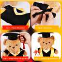 3 Sets Graduation Bear Clothes Include 3 Cap with Tassel 3 Graduation Gown 3 Certificate 3 Stole Fits 14-15 Inch Plush Teady Bears Stuffed Animal Grad Party Doll Clothing Gift, 14-18 inch