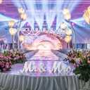 Mrs & Mr Sign Sweetheart Table Decorations - Letters for Wedding Photo Props, Party Banner Decoration (White)