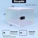Large Lockable Clear Storage Box for Food, Tech and Home Safety, Medicine Lock Box for Safe Medication, Lockable Storage Bin, Refrigerator Storage Bins, Tablet Phone Jail (Clear)
