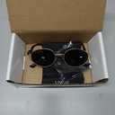 livho 2025 Trendy Oval Sunglasses - Stylish Polarized Shades for Everyday - Retro Metal Frames (Grey/Gold)