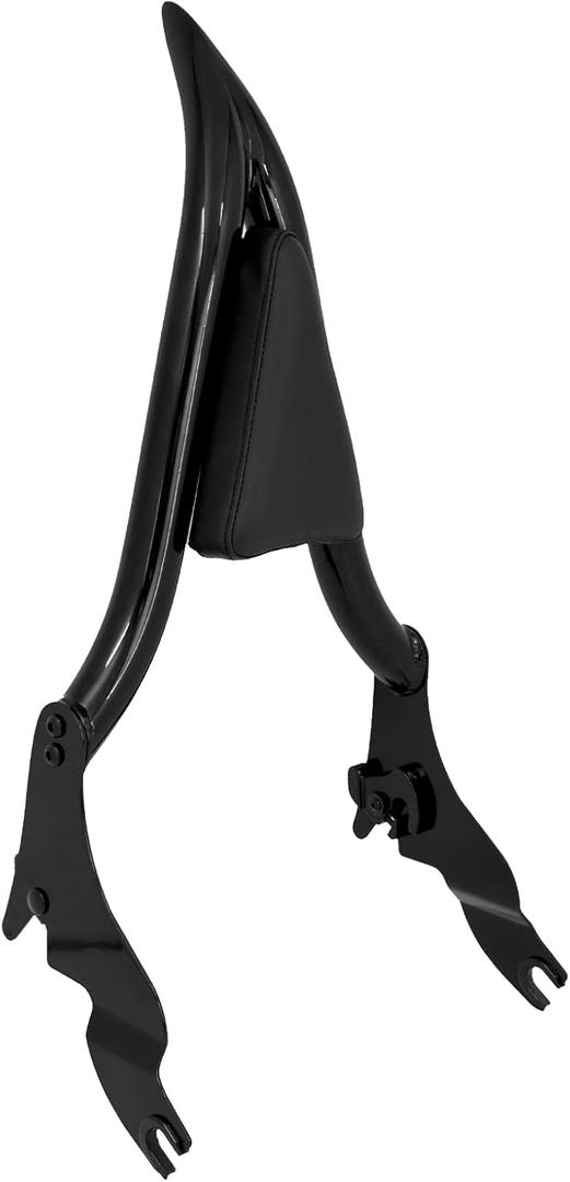 HDBUBALUS Motorcycle Backrest Sissy Bar Detachable Passenger Assembled Backrest Compatible with Harley Touring Road King Road Glide Street Glide Electra Glide Road King 2009-2025 (16 inch, Black)