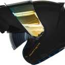 HAX Amatista Modular Flip-Up Dual Visor Motorcycle Helmet - DOT/ECE Approved, Lightweight, Comfortable, and Stylish Helmet for Men and Women (Matte Black, XXL) 