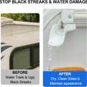 Wadoy RV Gutter Spouts with Extensions, RV Rain Gutter Spouts 4R & 4L White