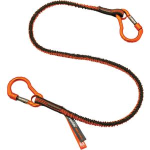 Ergodyne - 19822 Shock Absorbing Tool Lanyard with Two Self-Locking Carabiners, Tool Weight Capacity 10lbs, Squids 3110, Gray, Standard (3110F(x))