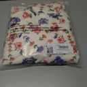 Tankaneo Womens Puffer Quilted Jacket Lightweight Floral Print Button Down Long Sleeve Patchwork Outwear Coats