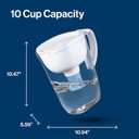 Brita Water Pitcher, Everyday Elite Filter, Removes 99% of Lead, Includes 1 Filter, 10-Cup Capacity, White