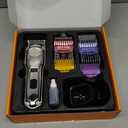 oneisall Professional Dog Grooming Clippers: Cordless Rechargeable Thick Hair Clipper with Detachable Metal Combs, Low Noise Heavy-Duty Pet Clippers for Curly/Fine/Wavy Hair, 676pro (Silver)