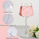 50th Birthday Gifts for Women Her - Elegant Decorations with Vintage Wine Glasses, Wine Bag, Birthday Sash, Crown,Rhinestone Birthday Tiara, Perfect for Women,Mom,Wife,Coworker,Best Friend,Sister