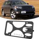 Heavy Duty Front License Plate Frame Compatible with Toyota Highlander 2014-2019, Rust Proof Tow Hook Car Plate Holder, License Replacement Bracket with Mounting Kit for Easy Installation