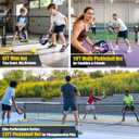 Pickleball Set Net with 4 Paddles, 6FT/11FT/22FT Portable 3-in-1 Pickle Ball Net with Carry Bag, Pickleballs, Designed for All Weather Conditions