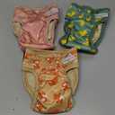 Langsprit Washable Female Dog Diapers - Doggie Reusable Diapers for Doggy Puppy Female in Period - Highly Absorbent Dog Heat Panties (Flamingo Duck) S