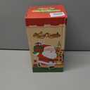 Christmas Snow Globe Lantern with Music USB Lined/Battery Operated Santa Snowman Tree Scene Lighted Christmas Lantern Water Glittering Snowing Globes Lamp for Home Festival Decoration Gifts