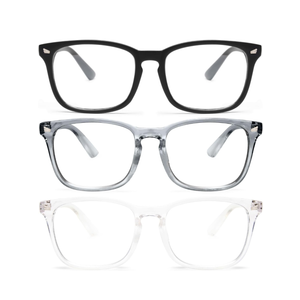 livho High Tech Blue Light Glasses - Advanced 99% Blue Light Blocking Computer Glasses - Anti Eyestrain & UV Glare Protection, Pack of 3