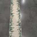 Seliem Winter Forest Reindeer Pine Tree Table Runner, Christmas Elk Watercolor Sparrow Home Kitchen Decor, Woodland Xmas Seasonal Farmhouse Burlap Dining Decoration Holiday Party Supply 13 x 72