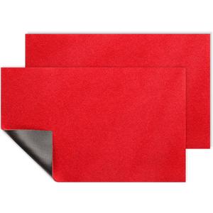 AAZZKANG Red Door Mat Set of 2 Non Slip Durable Multi-Purpose Outdoor Indoor Mats Ultra Absorb Mud Easy to Clean Entry Doormat for Inside,Outside,Patio,High Traffic Areas