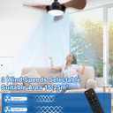 Ceiling Fans with Lights, 25" Socket Fan Light with Remote Control, 3CCT, Dimmable, 3 Speeds, Memory, LED Quiet Screw in Fan Light for Bedroom, Living Room, Kitchen