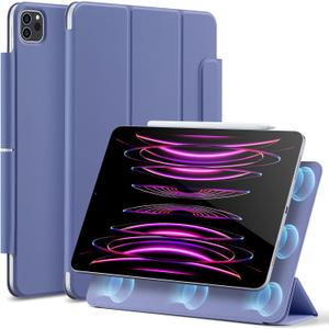 ESR for iPad Pro 12.9 6th/5th/4th Gen, iPad Air 13 Inch Case M3/M2 (2025/2024), Powerful Magnetic Attachment, Slim Trifold Stand Case, Supports Pencil Pro & Pencil (USB-C), Rebound Series, Lavender