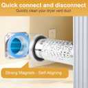 Magnetic Dryer Vent Coupling Connector Kit DV180 - Airtight Seal Quick Connect System with 4" Aluminum Duct Hose & Clamps for Easy Cleaning & Maintenance