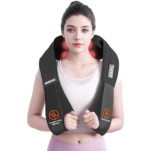 AMZPONY® Cordless Neck Massager for Pain Relief Deep Tissue, Rechargeable Shiatsu Neck and Back Massager with Heat Kneading Shoulder Massage for Body Muscle Pain Relief,Gifts for Dad Mom Friends