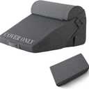 Bedluxe Wedge Pillow Set Cover for 3PCS, Adjustable Bed Wedge Pillow Case with Side Pocket, Removable&Machine Washable Wedge Pillowcase with Zipper, 22"x22"x12", Dark Grey(Pillow NOT Include)