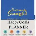 Surprisingly Successful Undated Weekly & Monthly Planner A5  Simple Goal Planning Journal, 52-Week 12-Month Layout, No Dates, Thick Paper, Flat Lay, Vegan Leather (Majorelle Blue)