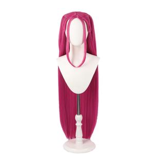 Pink Kp Dance Wig Halloween Costume Hair - 37" Drag Queen Length for Dance Covers Parties (Pink)