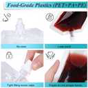 24 Pcs Plastic Flasks, 8 Oz Concealable and Reusable Drink Pouches, Leak-Proof Food Grade Plastic for Travel (8OZ-24PCS +3 Funnels)