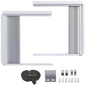 Window Air Conditioner Side Panel and Frame Set,AC Accordion Filler Kit,Fits Most Window Air Conditioners,AC Side Panels Frame Kit (Small)