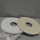 Cunno 2 Pieces PU Ceiling Medallion Decorative Ceiling Fan Medallion Round Home Lighting for Light Fixtures Chandeliers, 12" od x 3.5" ID(White)