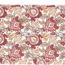 Magpie Fabrics Patio Bench Cushion Cover 45x18x3 Inch, NO Insert! Water Resistant Outdoor Loveseat Replacement Cover with Zipper (Botanical Red Orange)