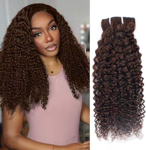 Chocolate Brown Kinky Curly Clip Ins 10  Inch 110g 8pcs 3C 4A Curly Clip In Hair Extensions Real Human Hair Full Head for Women 100% Brazilian Remy Human Hair Extensions Natural Color with 20 Clips #4