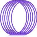 Poen 10 Pcs Exercise Hoop for Kids Detachable Adjustable Plastic Toy Colored Hoop Circles Playground Toys for Teens Games Gymnastics Dog Agility Equipment Party Decor, 28 Inch(Purple)