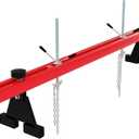 1100 LBS Engine Support Bar Engine Transverse Bar 2 Point Lift Holder with Dual Hooks for Home Garage & Auto Repair Shop
