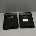 2 Pack Hanging File Folders Organizer with Lid, Letter Size Fabric File Storage Box Collapsible, Portable Office Document Holder with Metal Handle, Smooth PVC Rails, Black