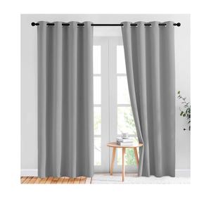 NICETOWN Light Gray Blackout Curtains 84 inch Long for Bedroom - Thermal Insulated Solid Grommet Light Blocking Window Curtains & Drapes for Living Room (2 Panels, 52 x 84 Inch, Silver Grey)