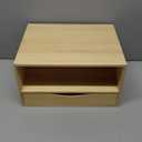 Kate and Laurel Hutton Modern Floating Shelf and Side Table, 12.5 x 10 x 7, Natural Wood, Modern Minimalist Floating End Table for Storage and Display