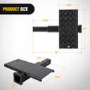 Nilight Hitch Extender with Step 2" Receiver 14"x7" Anti-Slip Diamond Plate | 4000 lbs Towing/400 lbs Tongue Weight Heavy Duty Steel Bumper Guard for Truck SUV