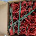 Artificial Roses, 30PCS Red Glitter Silk Roses for Wedding Bouquet, Party, Christmas, Home Decor