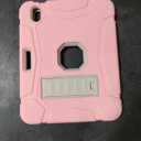 Soke Case for iPad (A16) 11th Generation 11-inch 2025, iPad 10th Generation 10.9-inch 2022, with Built-in Screen Protector and Kickstand, Rugged Full Body Protective Cover - New Rose Gold