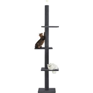 Max & Marlow Cat Tree Floor to Ceiling Cat Tower Height 95-108" Adjustable Kitten Tree Tall Climbing Tree with Carpet Scratching Post and Mat Cat Pole for Indoor Cats,Dark Grey