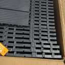 VEVOR 54 sq. ft Plastic Interlocking Deck Tiles, 54 Pack,12"x12" Waterproof Non-Slip Outdoor Flooring All Weather Use, Patio Floor Decking Tiles for Porch Poolside Balcony Backyard, Dark Grey